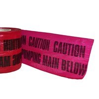 Detectable Underground Warning Tape - Sewer Pump (RED)