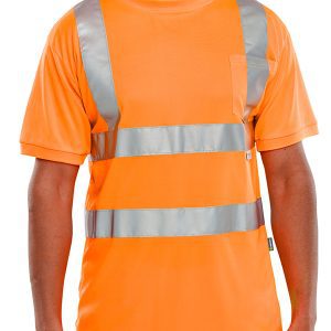 Crew Neck T-Shirt In Orange