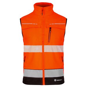 DELTIC Hi-Vis Gilet Two Tone Orange / Black