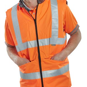 Reversible Hi Vis Bodywarmer Orange