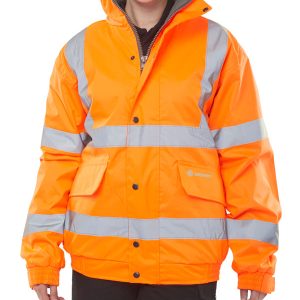 Bomber Jacket Fleece Lined Orange