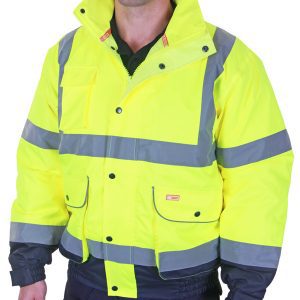 Two Tone Bomber Jacket Yellow / Navy