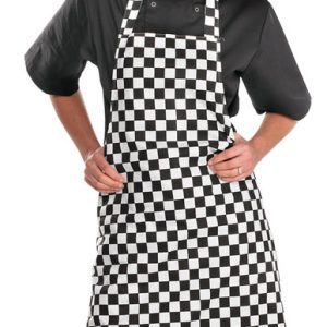 Chefs Bib Apron In Black & White