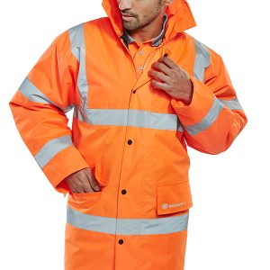 Hi Visibility Orange Traffic Jacket