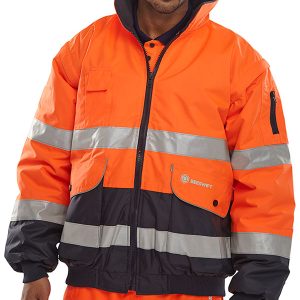 Europa Bomber Jacket Orang / Navy