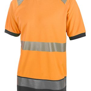 Hivis Two Tone Short Sleeve T-Shirt Orange / Black
