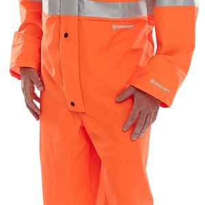 Hi-Vis PU Breathable Coverall Orange