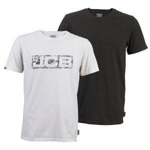 JCB Essential Twin Pack Grey & White T-Shirts