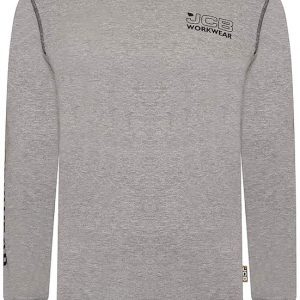 JCB Workwear Banner L/S Grey T-Shirt