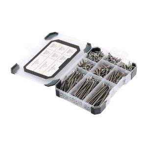 Mixed A2 Stainless Steel Woodscrews Tray (340pc)