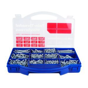 Twin-Threaded Woodscrews - Mixed Tray