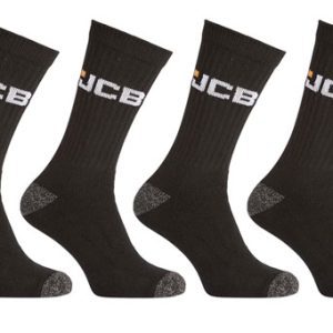 JCB Workwear Apparel Socks Grey/Black (4pk)