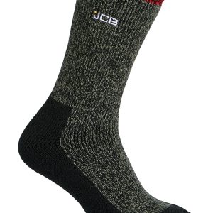 JCB Thermasocks With Extended Achilles Khaki/Black