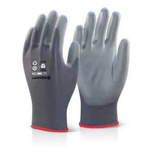 PU Coated Gloves Grey